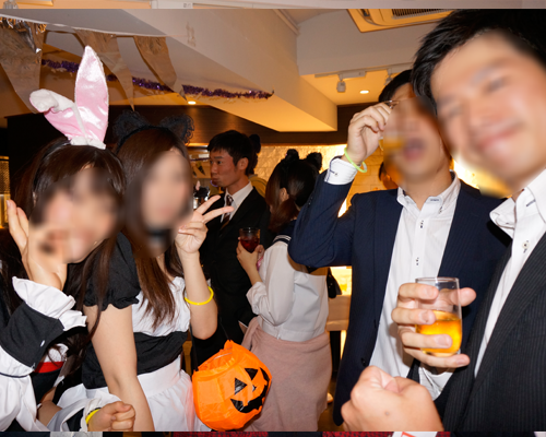 ハロウィンパーティー名古屋でみんな仲良くなってます